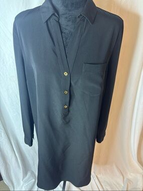 The Limited Black Button-Front Casual Shirt
